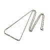 Tarnish Resistant Fashionable 304 Stainless Steel Rope Chain Necklace Making STAS-A028-N039P-L-1