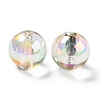 Two Tone UV Plating Rainbow Iridescent Acrylic Beads TACR-D010-03A-4