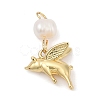 Natural Cultured Freshwater Pearl & Brass Pendants KK-U062-17G-1