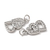 Eco-Friendly Brass Micro Pave Cubic Zirconia Pendants KK-M246-23P-2