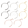 8Pcs 4 Colors Brass Box Chains Slider Bracelet Making with Clear Cubic Zirconia KK-AR0002-83-1