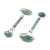 Natural Green Aventurine Brass Face Massager MRMJ-G009-38P-2