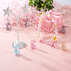 80Pcs 8 Colors Transparent Acrylic Pendants MACR-PJ0001-07-8