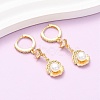 Brass Micro Pave Cubic Zirconia Hoop Earrings EJEW-A149-04B-G-1