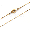 PVD Vacuum Plating 304 Stainless Steel Boston Link Chain Necklace NJEW-S420-006C-G-2