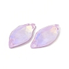 Mocha Effect Leaf Shape Sew on Rhinestone GLAA-A024-02-4