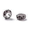 Alloy Rhinestone European Beads X-CPDL-H998-2-2