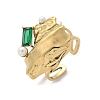304 Stainless Steel Cuff Rings for Women RJEW-D302-03G-10-2