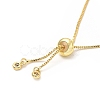 Adjustable Rack Plating Brass Cubic Zirconia & Box Chain Bracelets BJEW-A132-23G-4