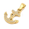 Ion Plating(IP) 304 Stainless Steel Micro Pave Cubic Zirconia Pendants STAS-D112-03G-08-2