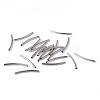 Curved Brass Tube Beads X-EC297-NF-4