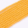 Opaque Solid Color Glass Bead Strands X-GLAA-F078-A05-1