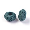 Natural Lava Rock European Beads X-G-I220-H14-2