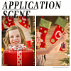 Non Woven Fabric Glitter Photo Frame Card HJEW-GF0001-24-7