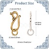 30Pcs 2 Colors Tibetan Style Hook and Eye Clasps FIND-FS0005-27-3