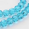Transparent Glass Bead Strands GLAA-G013-8mm-49-3