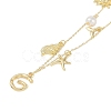 Bohemian Summer Beach Style 18K Gold Plated Shell Shape Initial Pendant Necklaces IL8059-7-1