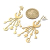 201 Stainless Steel Moon & Star Dangle Stud Earrings for Women EJEW-TA00368-3