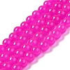 Baking Paint Imitation Jade Glass Round Bead Strands DGLA-Q021-8mm-28-4