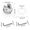 45# Steel Stone Inlaid Holder AJEW-WH0162-17-2
