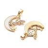 Brass Micro Pave Cubic Zirconia Pendants KK-L222-013G-2