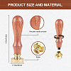 Brass Wax Seal Stamp with Handle AJEW-WH0184-1025-2