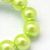 Baking Paint Pearlized Glass Pearl Round Bead Strands X-HY-Q003-4mm-66-3