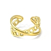 Ion Plating(IP) 304 Stainless Steel Open Cuff Ring RJEW-L109-033G-2