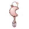 Natural Rose Quartz Big Pendants G-M383-25C-2
