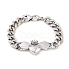 304 Stainless Steel Chain Bracelets LS-BJEW-D379-18P-2