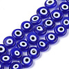 Handmade Evil Eye Lampwork Beads Strands LAMP-S191-02C-03-2