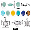 DIY Turtle Gemstone Pendant Making Kits DIY-SC0019-06-2