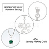 Anti-Tarnish 925 Sterling Silver Hollow Charm Cabochon Settings STER-WH0001-20P-5
