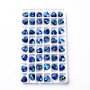 Heart Electroplated Glass Charms EGLA-N006-012-2