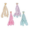 4Pcs 4 Colors High Temperature Fiber Long Flat Curly Hairstyle Doll Wig Hair DOLL-GL0001-04A-1