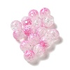 Duotone Spray Painted Crackle Acrylic Beads OACR-G029-02-2