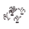 Gunmetal Plated Alloy Letter Pendants PALLOY-P097-03-Y-2
