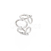 Non-Tarnish 304 Stainless Steel Open Oval Wrap Cuff Ring for Women RJEW-S405-187P-3