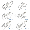 6 Pairs 6 Styles Alloy Snap Hair Clips for Woman Girls OHAR-CP0001-12-2