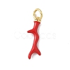 Brass Enamel Pendants KK-C110-29G-02-1