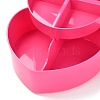 Heart Plastic Jewelry Boxes OBOX-F006-09D-5