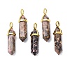 Natural Rhodonite Pointed Pendants G-G025-01G-29-1