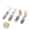 Chunky Acrylic Curb Chain Long Drop Earrings EJEW-JE04772-02-3