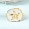 304 Stainless Steel Enamel Cuff Open Rings SA-CBA369F-04G-05-1