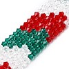 Transparent Gradient Color Glass Beads Strands GLAA-F131-01A-03-2