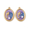 304 Stainless Steel Enamel Pendants STAS-U057-11G-D-1