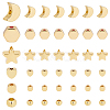 120Pcs 6 Style Brass Beads FIND-PH0005-47-1