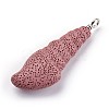 Synthetic Lava Rock Pendants G-P409-C01-2