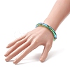 4Pcs 4 Color Acrylic Curved Tube Stretch Bracelets Set for Women BJEW-JB09305-03-3