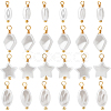 48Pcs 4 Styles ABS Plastic Imitation Pearl Pendants KK-BBC0013-91-1